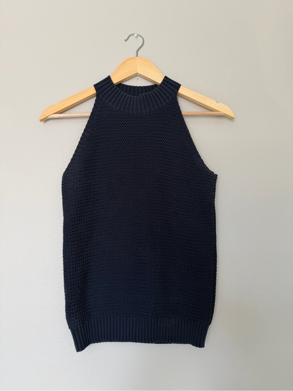 LOFT Navy Sleeveless Knit Tank